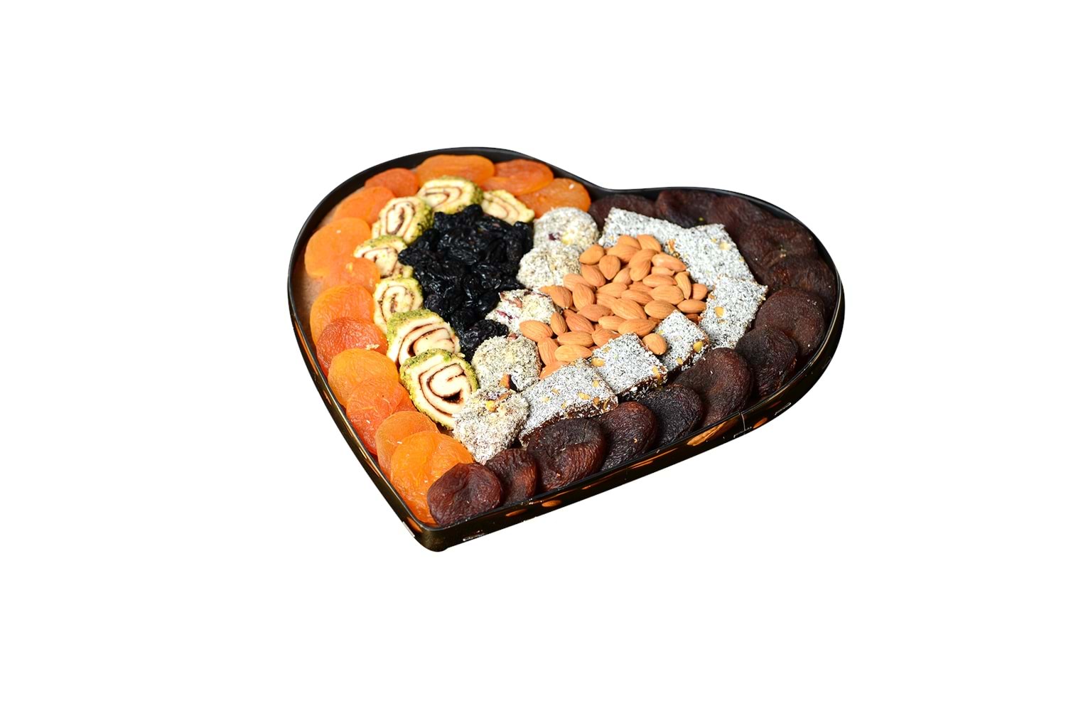 KARIŞIK KAYISI SEPETİ KALPLİ (1 KG)